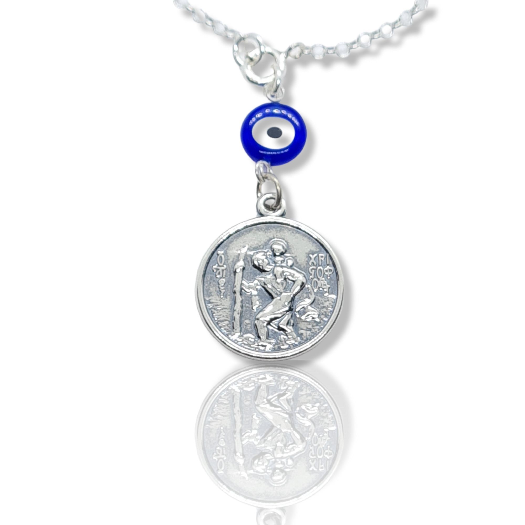 Silver 925° car charm with Saint Christopher (code M2342)